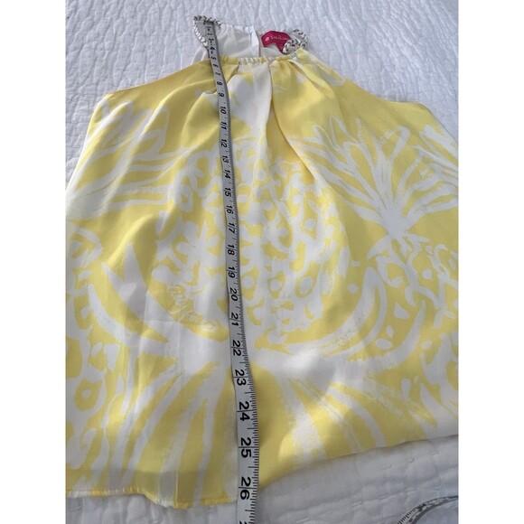 Lilly Pulitzer For Target Yellow Halter Blouse Large EUC - Picture 6 of 6